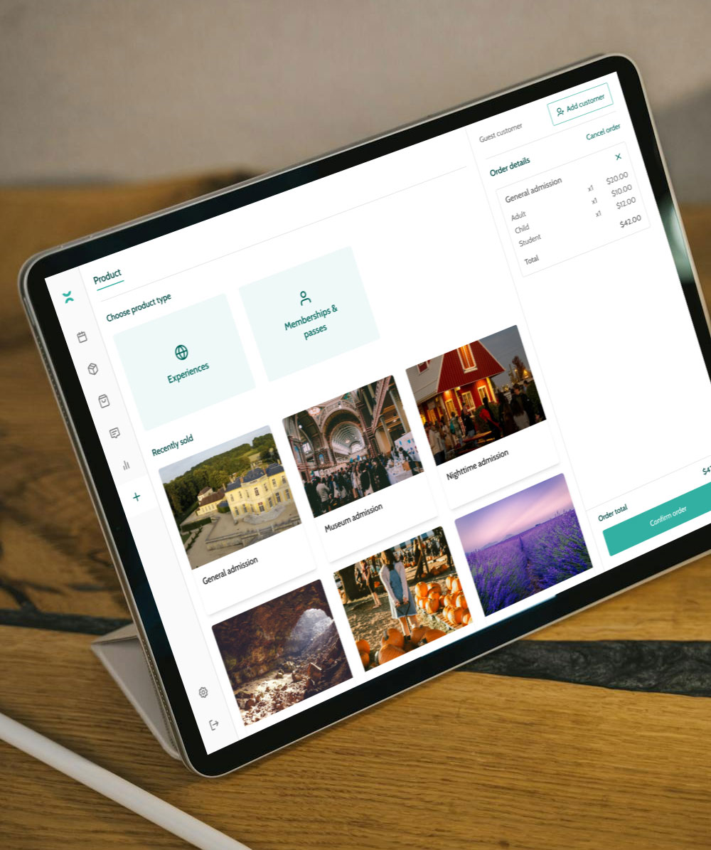 The online dashboard on Beyonk's attraction ticketing software and EPOS - the best TicketSpice alternative
