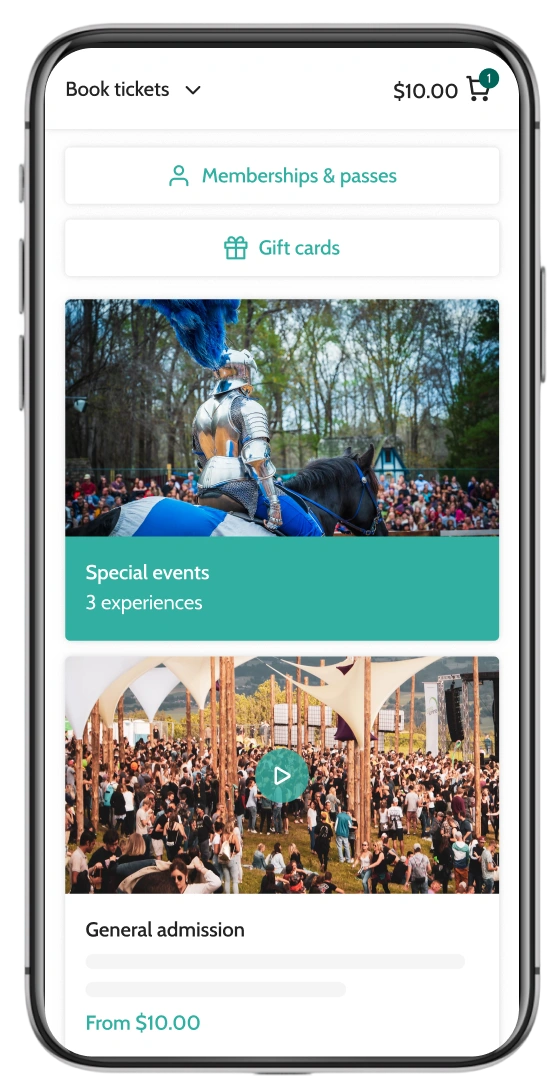 Beyonk's attraction ticketing system on mobile, the best alternative to DigiTickets